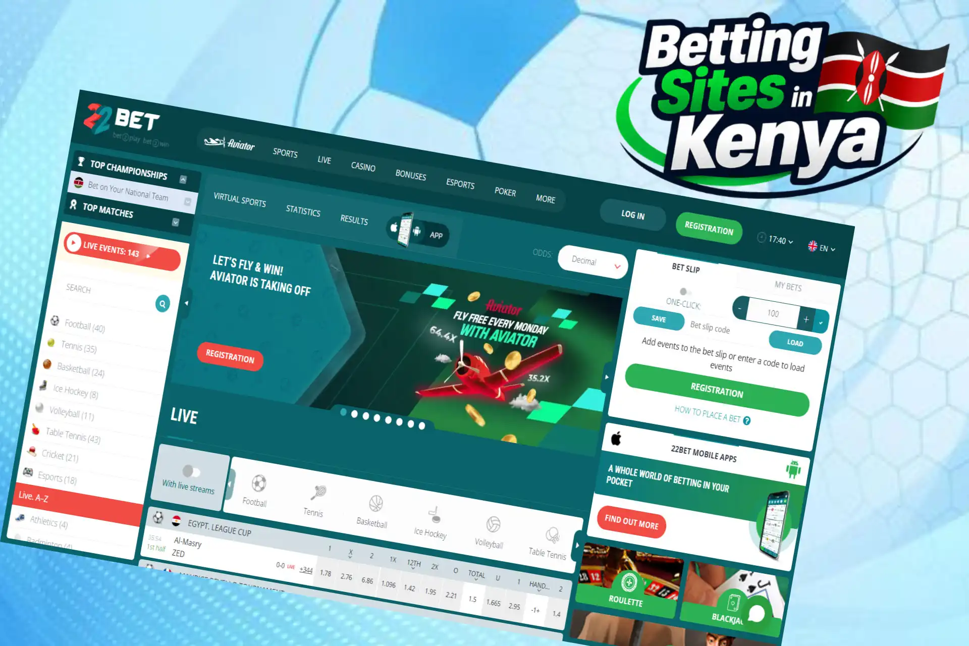 View the official 22Bet Casino website